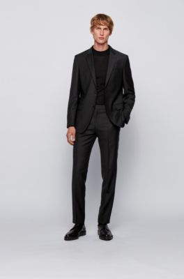 hugo boss slim fit suit black