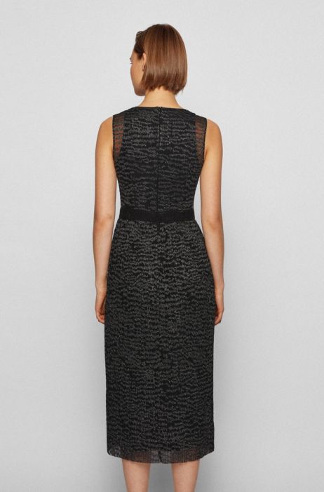 Boss Armelloses Kleid Mit Besticktem Tull Layer Fur Einen Funkelnden Look 