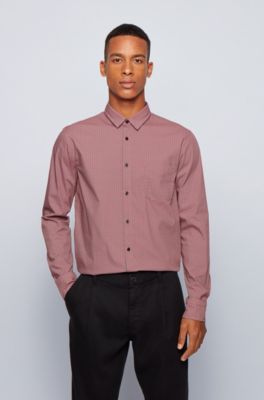 stretch poplin slim fit shirt