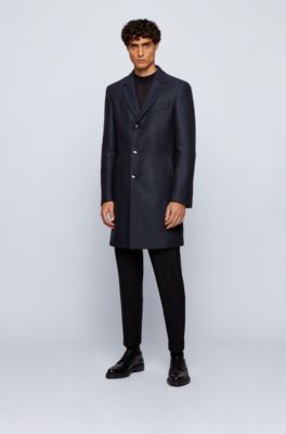BOSS - Slim-fit blazer-style coat with 