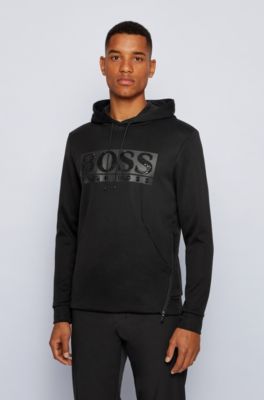 BOSS - Cotton-blend hooded sweatshirt 