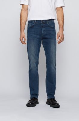 BOSS - Relaxed-fit jeans in dark-blue 