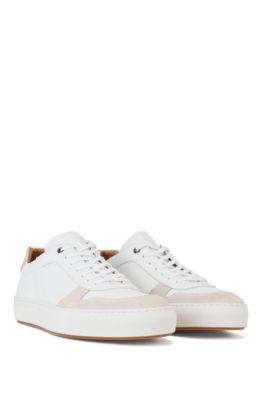 mens white hugo boss trainers