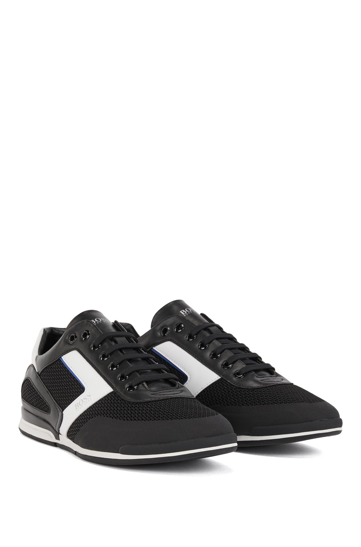 Hybrid trainers with reflective details and backtab logo, Black