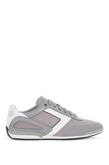 Hybrid trainers with reflective details and backtab logo, Grey