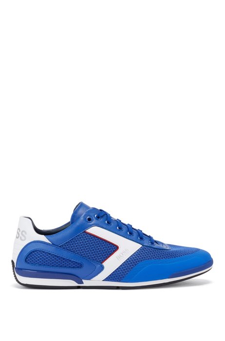 Hybrid trainers with reflective details and backtab logo, Blue