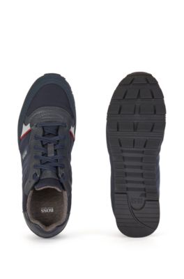 Hugo Boss Retro-inspired running trainers with suede trims. 4