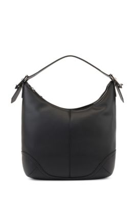 BOSS - Hobo bag in Italian leather with 