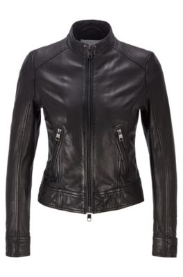 hugo boss leather jacket house of fraser