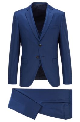 BOSS - Extra-slim-fit three-piece suit 
