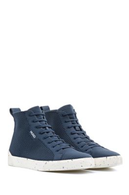 high top knitted trainers