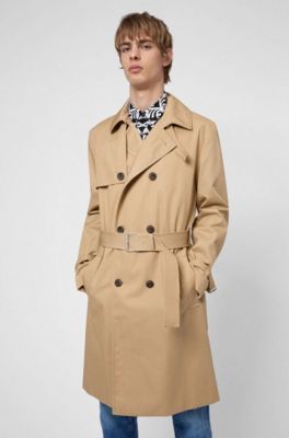 HUGO - Water-repellent trench coat with 