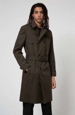 HUGO - Water-repellent trench coat with 
