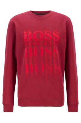 Sweat Relaxed Fit en molleton avec logo effet flou