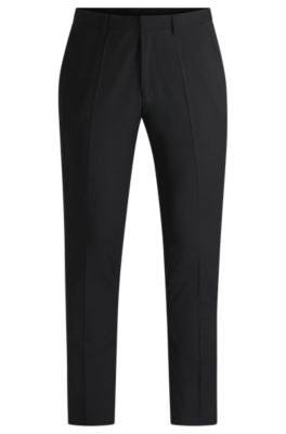 Extra-slim-fit trousers in super-flex fabric, Black