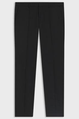 Extra-slim-fit trousers in super-flex fabric, Black