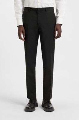Extra-slim-fit trousers in super-flex fabric, Black
