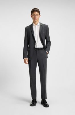 Extra-slim-fit trousers in super-flex fabric, Dark Grey