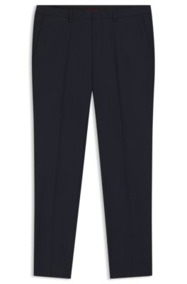 Extra-slim-fit trousers in super-flex fabric, Dark Blue