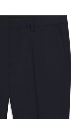 Extra-slim-fit trousers in super-flex fabric, Dark Blue