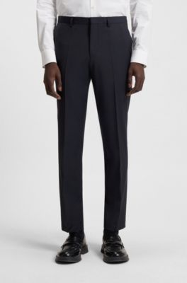 Extra-slim-fit trousers in super-flex fabric, Dark Blue