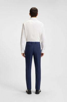 Extra-slim-fit trousers in super-flex fabric, Blue