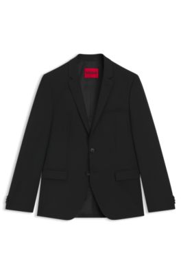 hugo boss シルクリネン混　袖ナイロンネイビージャケット　54 BOSS - スリムフィットジャケット パフォーマンスストレッチ