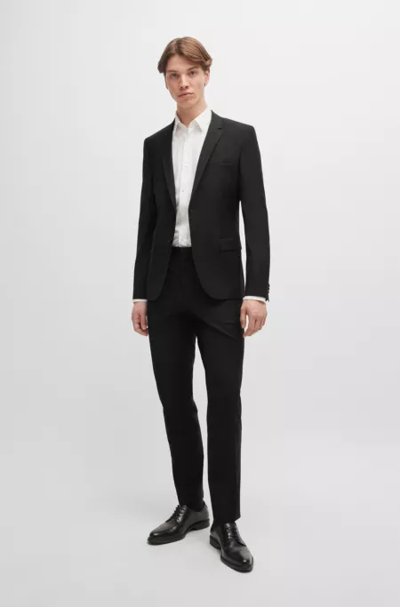 Extra-slim-fit jacket in a stretch-wool blend