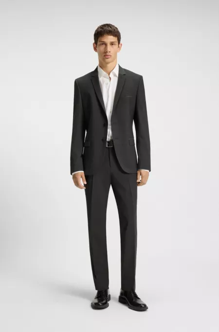 Extra-slim-fit jacket in a stretch-wool blend