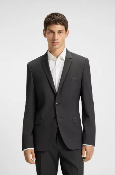 Extra-slim-fit jacket in a stretch-wool blend