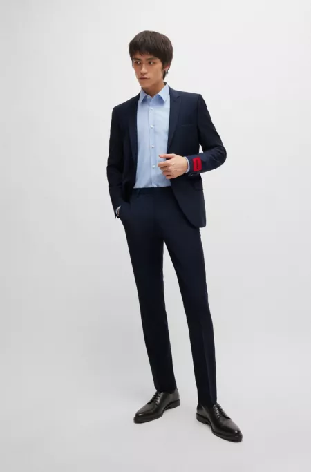Extra-slim-fit jacket in a stretch-wool blend