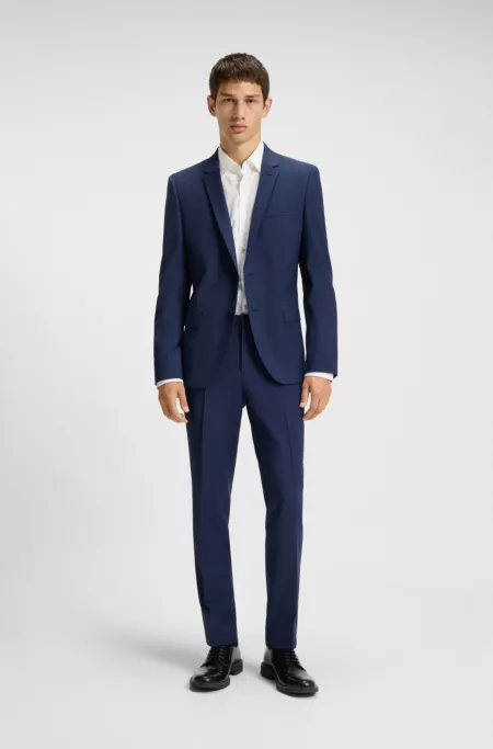 Extra-slim-fit jacket in a stretch-wool blend