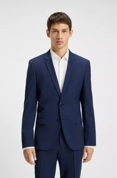 Extra-slim-fit jacket in a stretch-wool blend