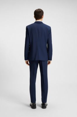 Extra-slim-fit jacket in a stretch-wool blend, Blue