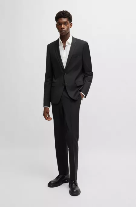 Slim-fit trousers in a performance-stretch wool blend
