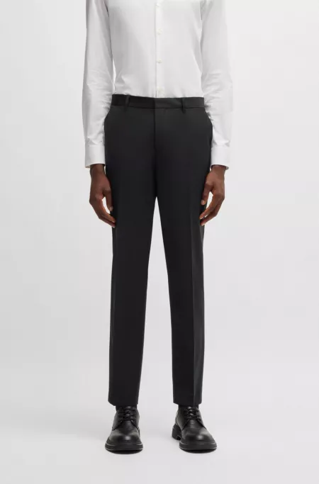 Slim-fit trousers in a performance-stretch wool blend