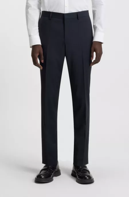 Slim-fit trousers in a performance-stretch wool blend