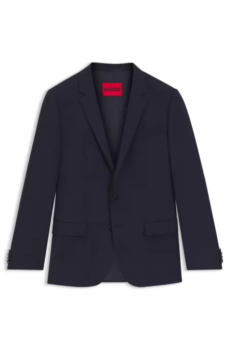 Slim-fit jacket in a performance-stretch wool blend