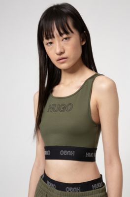 HUGO - Cropped top in stretch jersey 