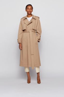BOSS - Relaxed-fit trench coat in 