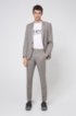 Slim-fit suit in virgin wool with micro pattern, Light Brown
