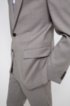 Slim-fit suit in virgin wool with micro pattern, Light Brown