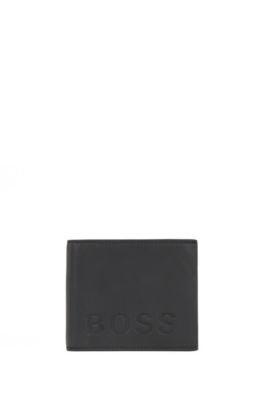 BOSS - Logo-embossed leather wallet and 