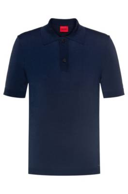 Pull Slim Fit en maille à col polo