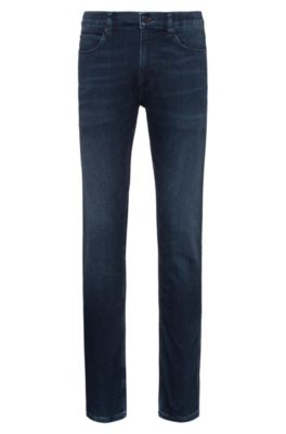 HUGO - Extra-slim-fit jeans in dusk-blue jersey denim