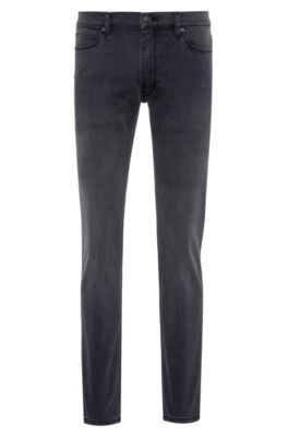 HUGO - Extra-slim-fit jeans in grey comfort-stretch denim