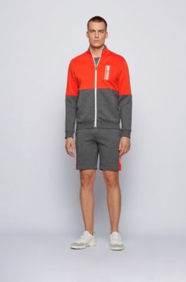 hugo boss dark grey tracksuit