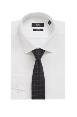 Black 50273561 Boss Hugo Boss Paisley Woven Italian Silk Tie