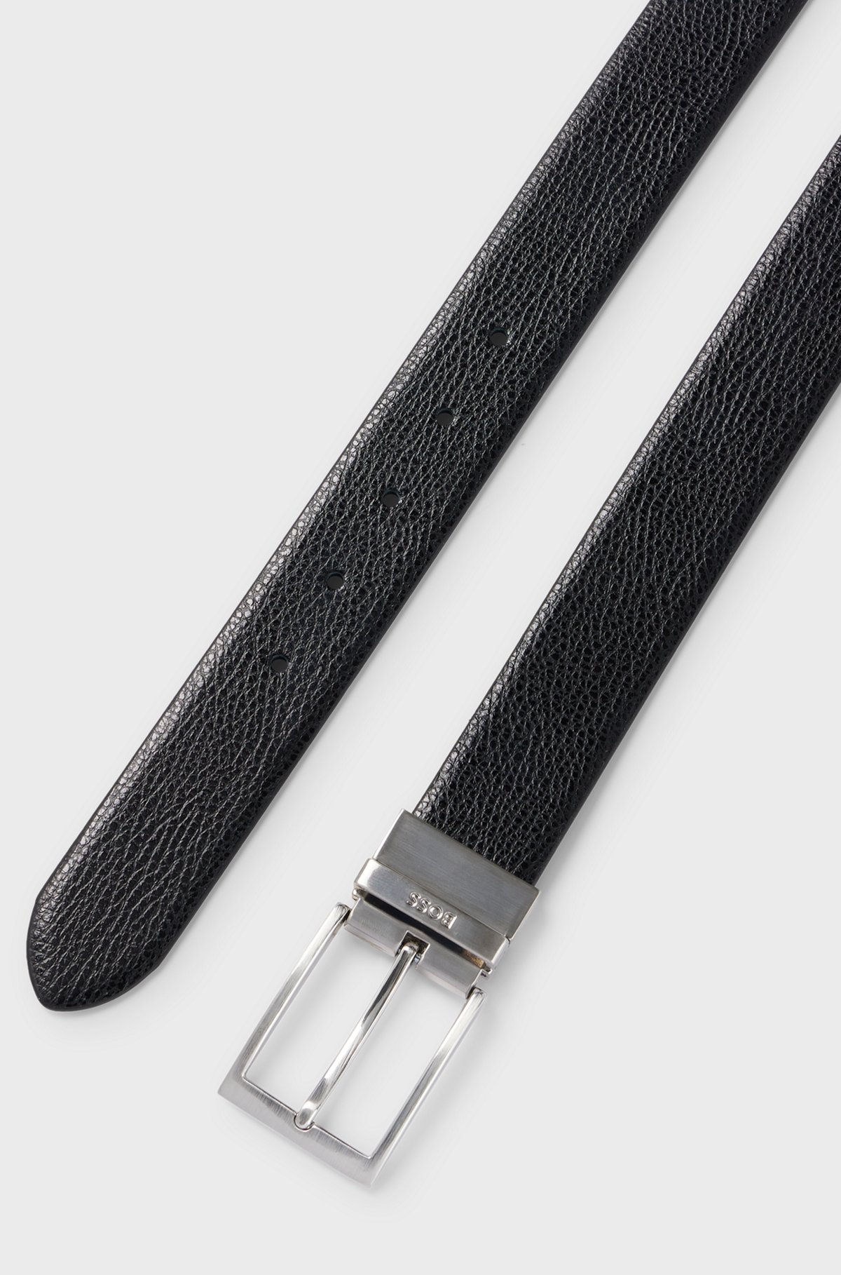 BOSS - リバーシブルベルト イタリアングレインレザー BOSS - リバーシブルベルト イタリアングレインレザー