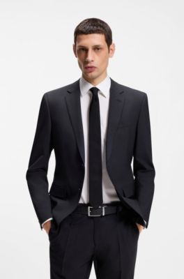 Reversible belt in structured Italian leather, Black